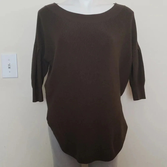 Final Sale Express Brown Asymmetrical Sweater - Picture 1 of 13
